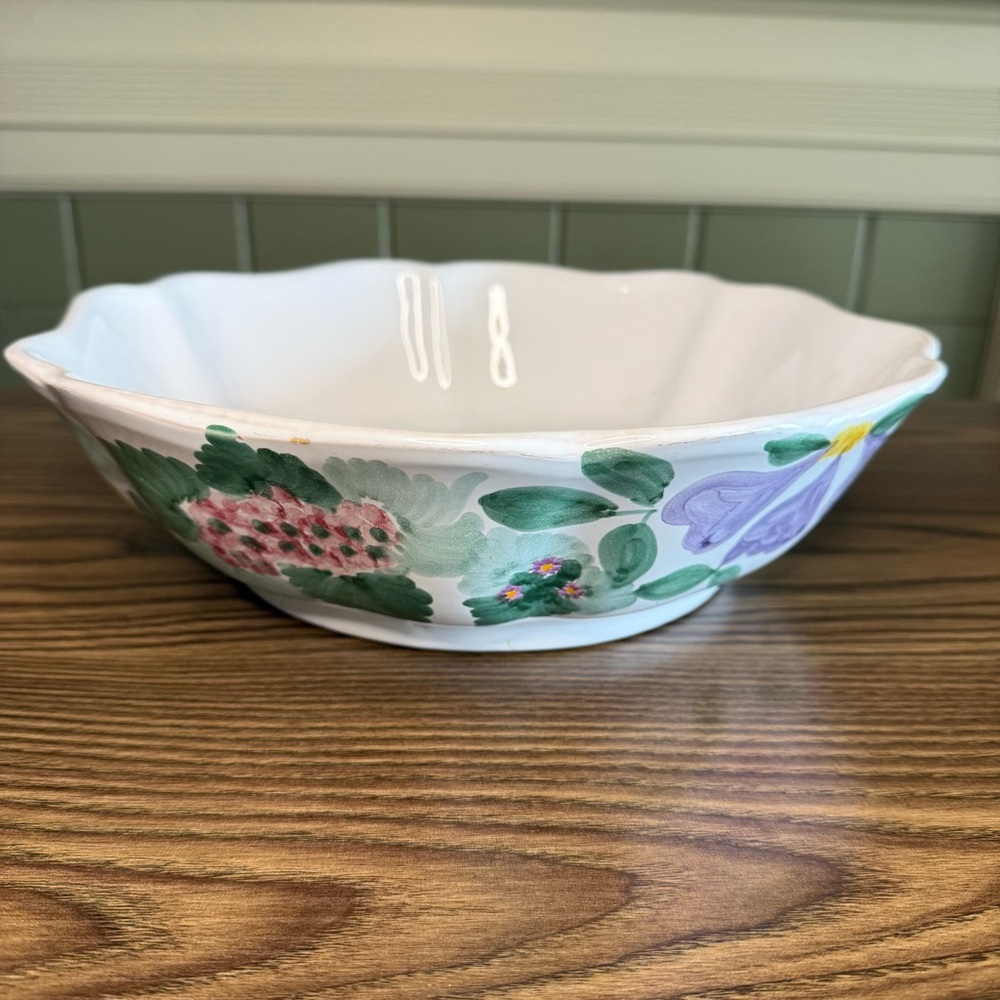 Fortebraccio Ceramic Hand Painted Lg Bowl-Made in Italy